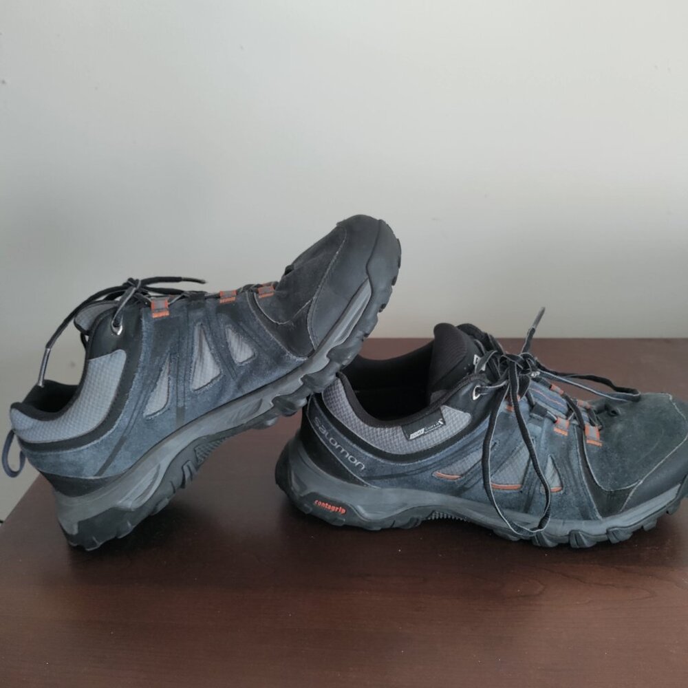 Salomon Mens 11.5 X Ultra Contragrip Black Blue Trail Hiking Shoes 159817 - Picture 2 of 9